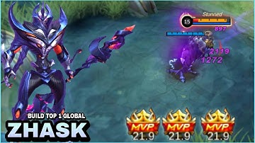 ZHASK BEST BUILD 2022 | INSANE DAMAGE | BUILD TOP 1 GLOBAL ZHASK | MLBB