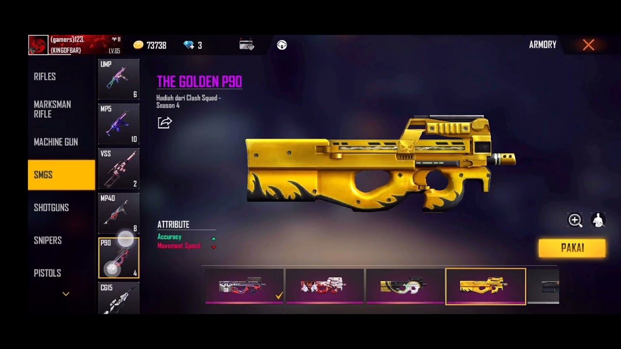 skin senjata paling keren di free fire - YouTube