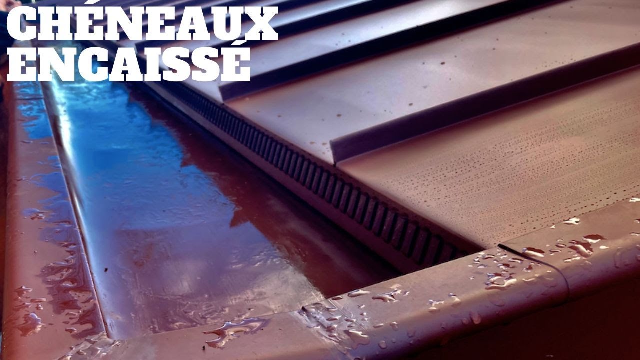 Comment faire un chéneau Encaissé en ZINC PIGMENTO rouge terre ? Défi 44/52