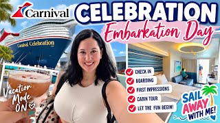 Carnival Celebration Embarkation Day 1 🚢 | Balcony Room Tour 10252 | Carnival Cruise 2026