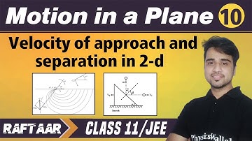 Motion in a Plane 10 | Velocity of Approach | Separation in 2-D | Class 11/JEE | RAFTAAR