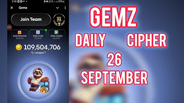 Gemz daily Cipher 26 September