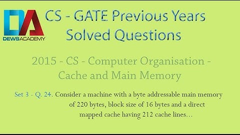 CS Gate 2015 - Set 3 - Q.24 - Computer Organization - Cache and Main Memory