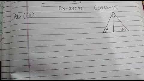 Q1(iii) Ex-26 A ch-Triangles Class VI ICSE BOARD maths by love with mathematics