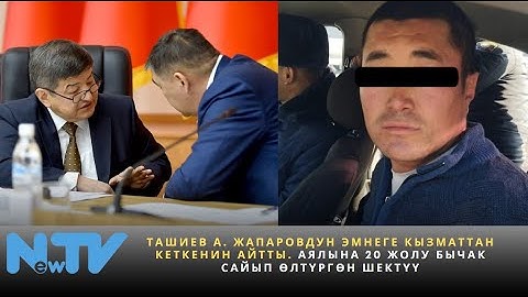 Ташиев  А Жапаровдун эмнеге кызматтан кеткенин айтты. Аялына 20 жолу бычак сайып өлтүргөн шектүү