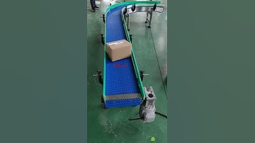 Maxsen cases transportation modular belt curved conveyor testing in factory 2