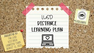 LUSD 2020 Distance Learning Plan
