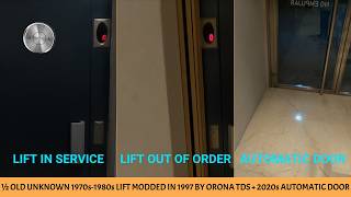 1/2 old unknown 1970s-1980s lifts modded in 1997 by Orona TDS + 2020s automatic door