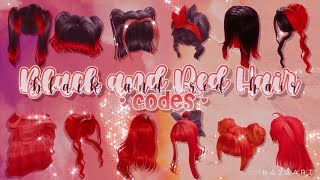 Black And Red Hair Codes Roblox Bloxburg Youtube - roblox character red hair