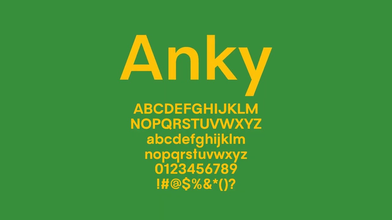 Anky—Clean sans-serif font, geometric & friendly