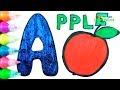 Учим Английский Алфавит | Учим Слова с Малышами | Как Рисовать Буквы Английского Алфавита для детей