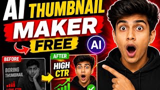 1 Click AI Thumbnail Maker 😱 High CTR YouTube Thumbnail Free #HighCTR #AITools #ViralThumbnail