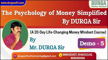 The Psychology of Money Simplified by DURGA Sir tutorials || by Mr. DURGA Sir