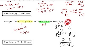 Algebra 1: 3.3 Function Notation