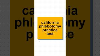 CRAM SESSION: California Phlebotomy Practice Exam Questions #orderofdraw #phlebotomyexam