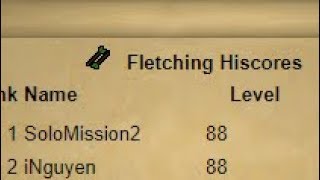 And now I'm King of Fletching [KOTS]