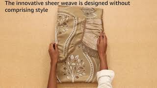 Elegant Comfort Aurora Jacquard Look Curtain Panel Set with Attached Valance