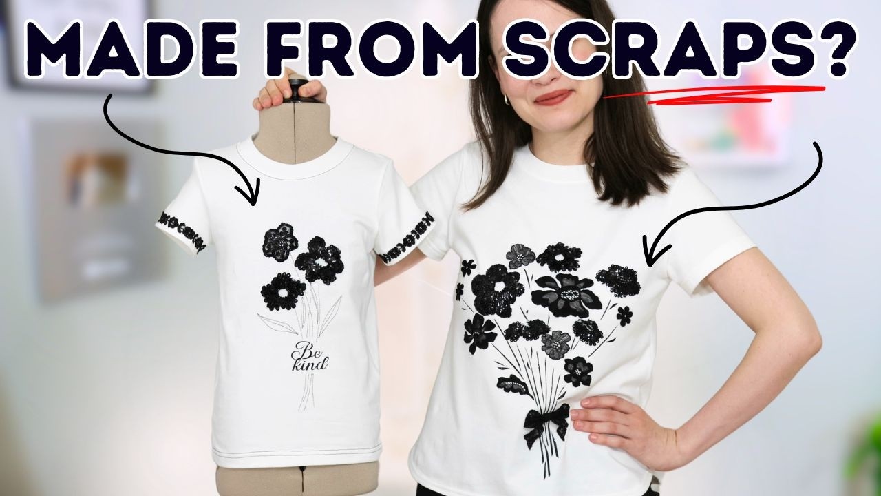 How to make a designer shirt from lace fabric scraps? - YouTube