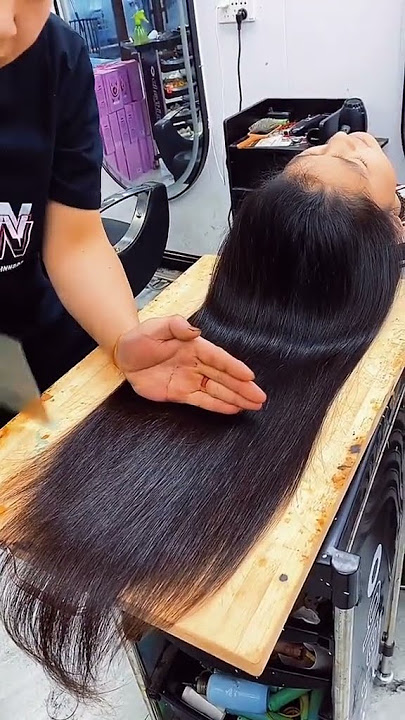 Satisfying 🔥 Girl Hair Cutting with knife | Famous barber 👦| PHD Hair | #shorts#haircutting#phd_hair