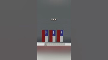 How to make chile 🇨🇱flag in minecraft pocket/java/bedrock edition part 31. #trending #viral #shorts