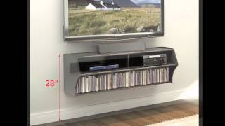 Espresso Finish TV Console for TVs up to 70″ How to Install Prepac's Wall Mounted Products