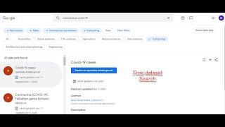 Using Google Dataset Search to get free datasets screenshot 3