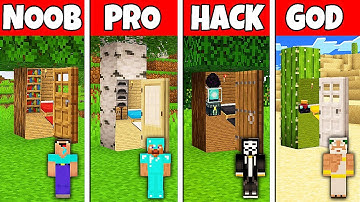 Minecraft Battle: NOOB vs PRO vs HACKER vs GOD! INSIDE TREE HOUSE BUILD CHALLENGE in Minecraft