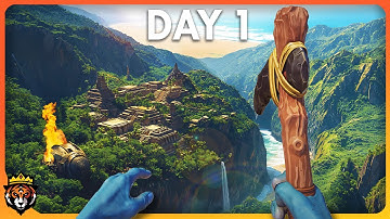 DAY 1 of Surviving as an Alien 300,000 Years Ago - A NEW Survival Game...