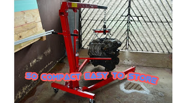 1 ton engine hoist from pep boys auto assembly step by step and review