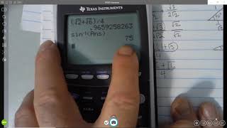 Exact value of sine 75 degrees