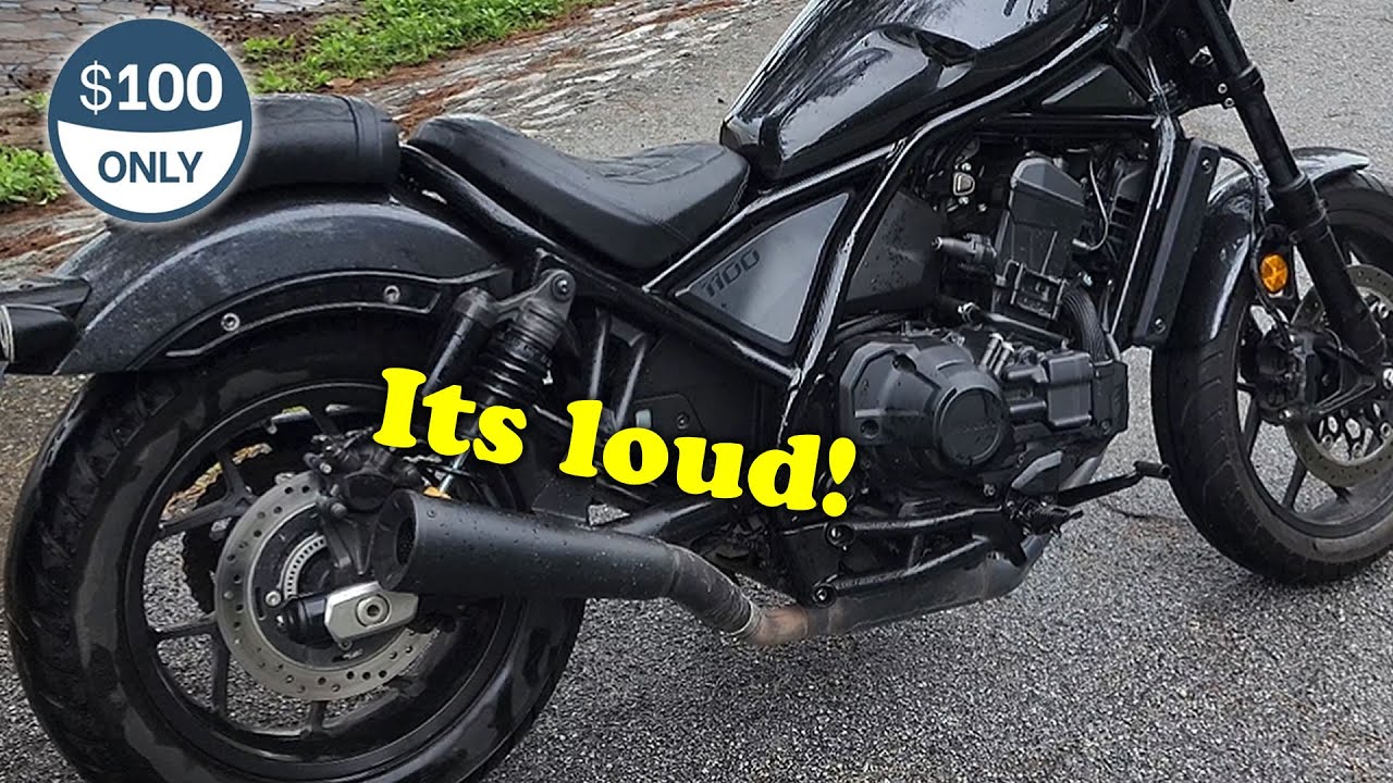 My Rebel 1100 its LOUD! New aftermarket exhaust muffler (Unbox and