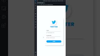 How To make Twitter Login #shorts #html #css