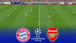 BAYERN MUNICH vs ARSENAL | UEFA Champions League Quarterfinals 2023/2024 | PES Gameplay