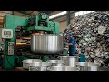 Incredible Process of Recycling Aluminum Scrap Into New Largest Aluminum Cooking Pots In Factory