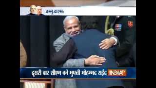 BJP-PDP Government in J&amp;K: Mufti Mohammad Sayeed Takes Oath as CM - India TV