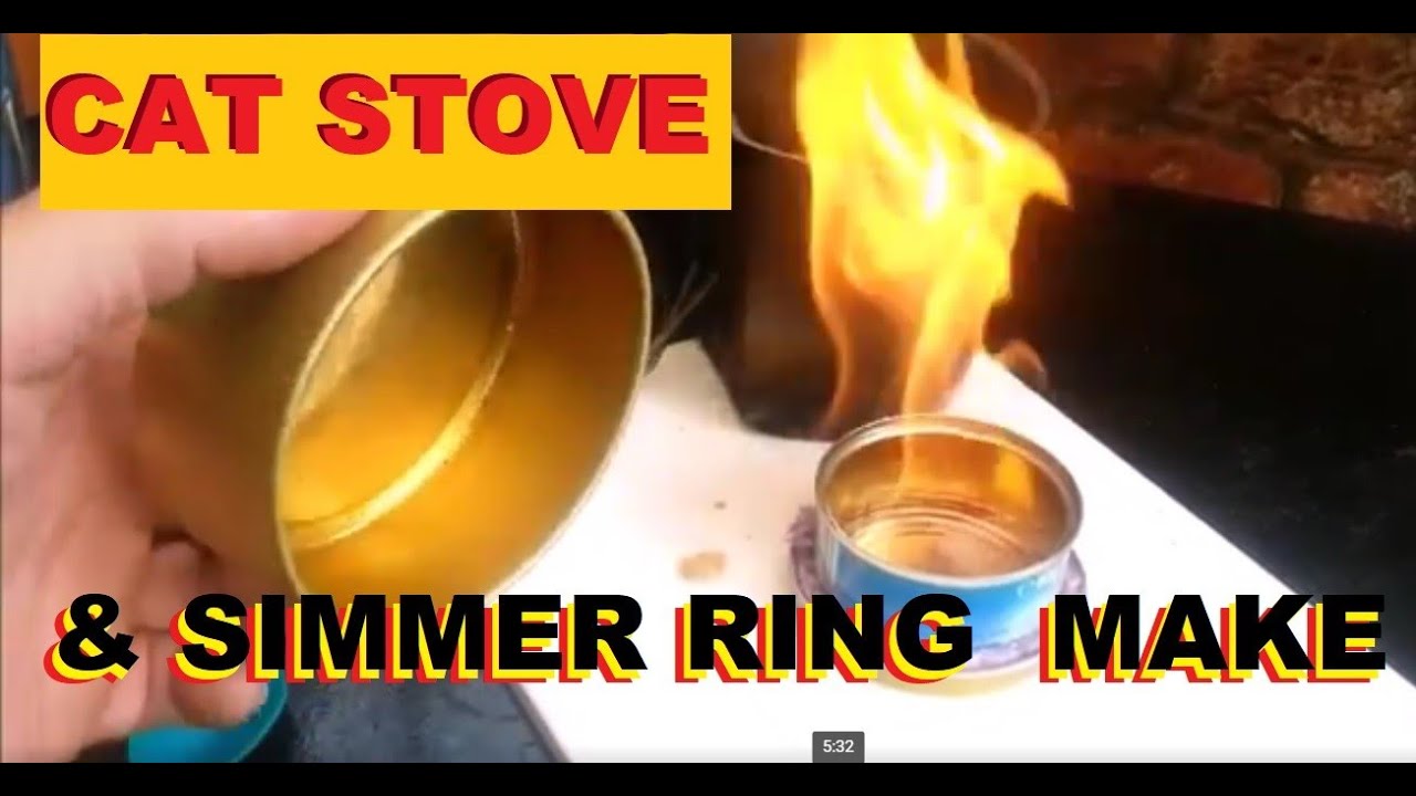 CAT STOVE AND SIMMER RING (Easy Home Make), bexbugoutsurvivor YouTube