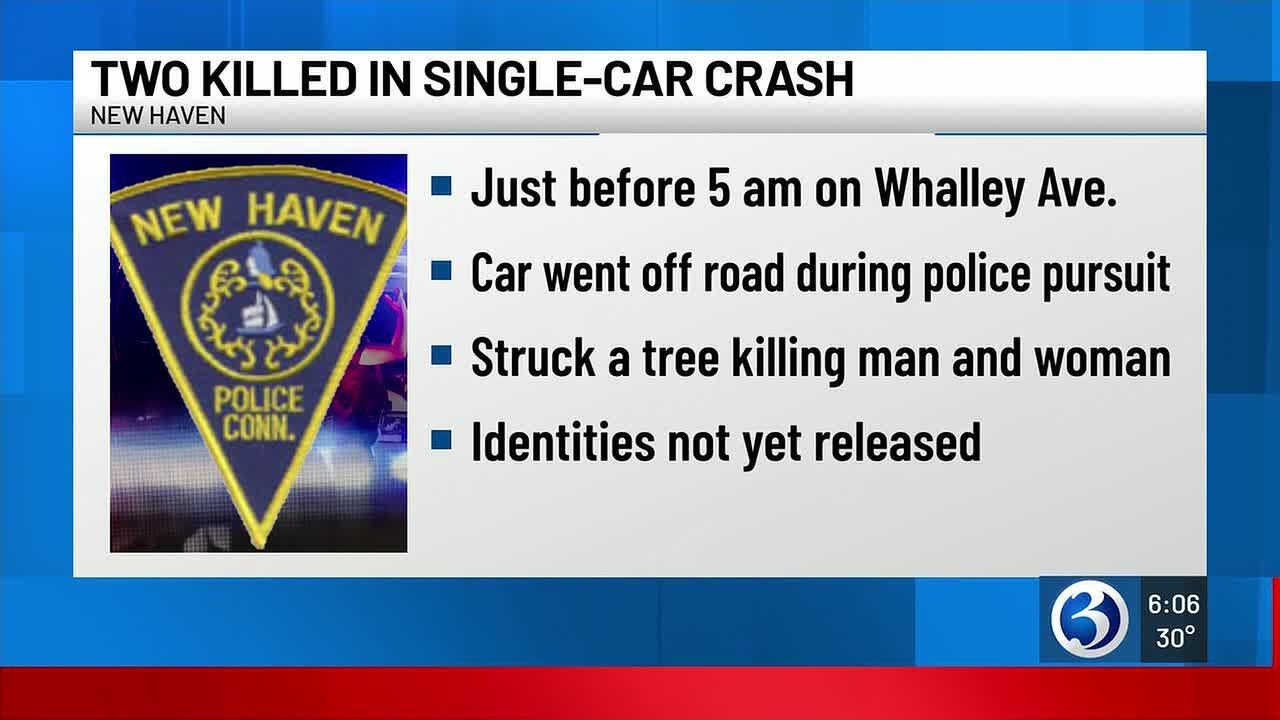 2 killed in crash after allegedly fleeing New Haven traffic stop