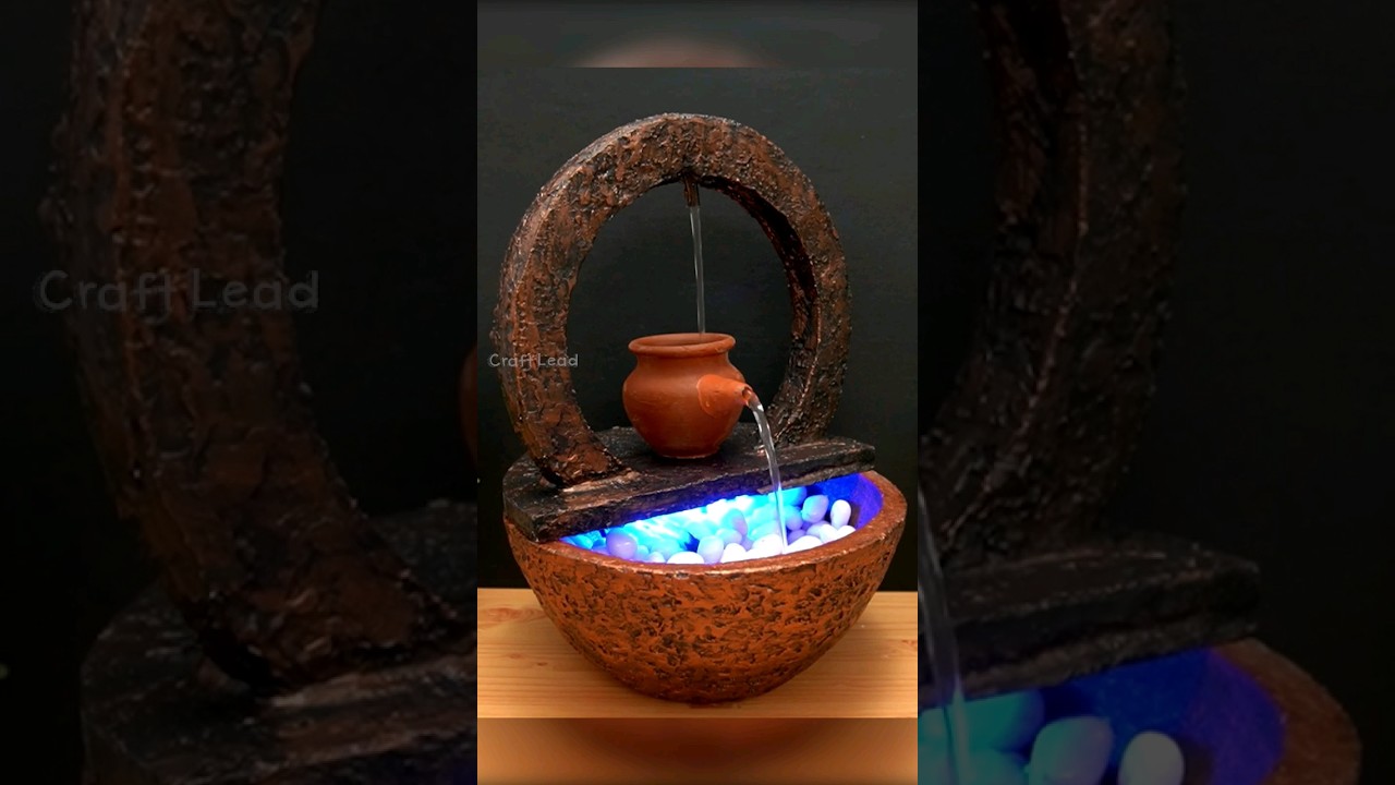 Easy homemade antique water fountain using styrofoam #shorts