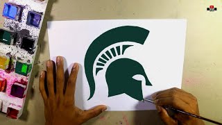How to draw the Michigan State logo How to draw the Michigan State logo
