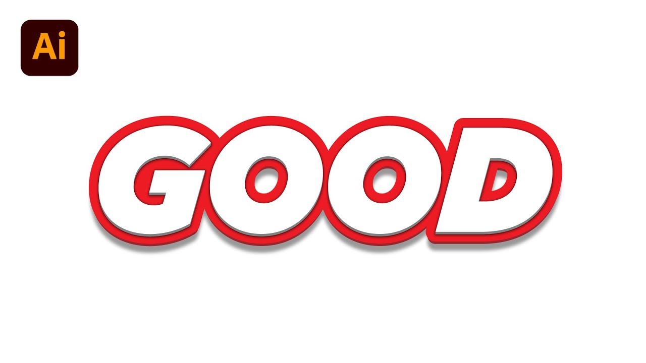 Clean Modern Text Effect Design in illustrator  | 3D Text Effect Design | Great Design Studio