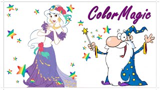 Let's color Princess Jasmine! - fun coloring book page picture reveal with ColorMagic