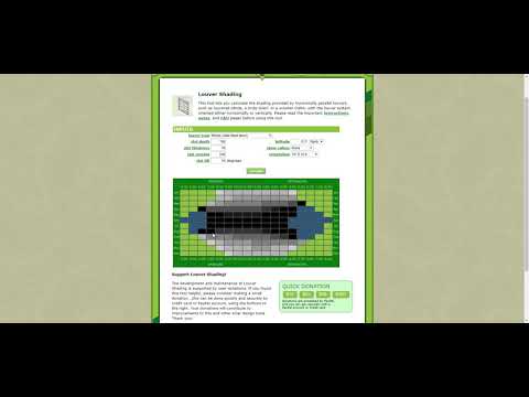 How to design solar shading louvres with a simple tool.