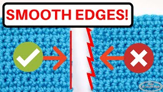 How to CROCHET SMOOTH EDGES for SC and HDC  Straight Edges