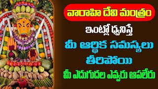 వారాహి దేవి మంత్రం ఇంట్లో ధ్వనిస్తే మీ ఆర్థిక సమస్యలు తీరిపోయి మీ ఎదుగుదల ఎవ్వరు ఆపలేరు | #varahi