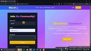 GhostLy - Private Messaging App Using MERN | Project DEMO screenshot 3