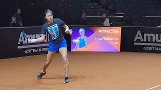 Emma Raducanu started training in Stuttgart ahead of facing Angelique Kerber