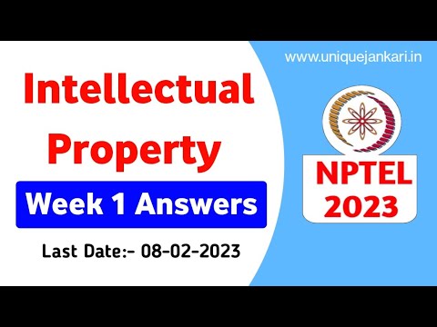 intellectual property nptel assignment answers 2022