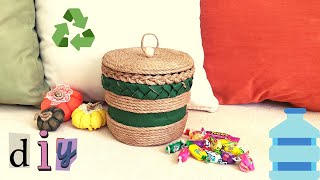 Az Mali̇yetle Hasir Sepeti̇ Nasil Yapilir - Su Şi̇şesi̇nden Geri̇ Dönüşüm