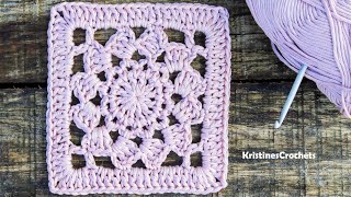 Sunset Flower Framed Square Crochet Tutorial