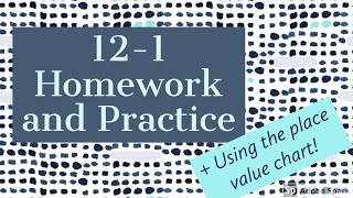 12-1 Homework and Practice